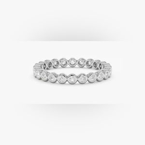 14k white gold and diamond, 1.5mm, dainty stacker